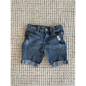Justice denim shorts -long-8 girls jean-distressed-cuffed Bermuda
